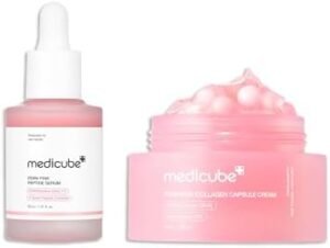 Salmon PDRN Renewal Duo: Salmon DNA PDRN Pink Peptide Serum and Salmon DNA PDRN Pink Collagen Capsule Cream
