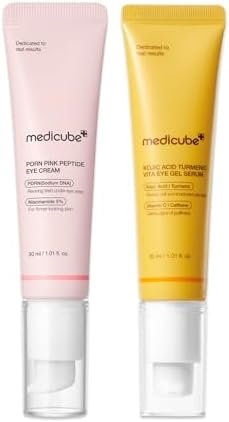 Eye Jelly Serum & Eye Cream Duo: Kojic Acid Brightening Eye Gel Serum and PDRN Eye Serum