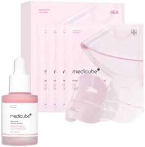 PDRN Duo for Beginner: Salmon DNA PDRN pink collagen jelly gel mask (4ea) and Salmon DNA PDRN Pink Peptide Serum