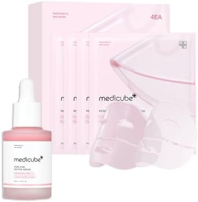 PDRN Duo for Beginner: Salmon DNA PDRN pink collagen jelly gel mask (4ea) and Salmon DNA PDRN Pink Peptide Serum