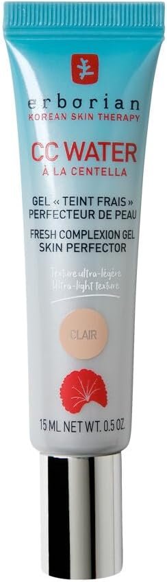 Erborian – CC Water with Centella Asiatica – Lightweight CC Cream with Hyaluronic Acid – Moisturizing Korean Skincare to Even Out Skin Imperfections