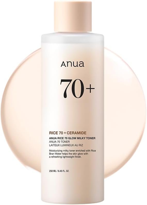 Rice 70 Glow Milky Toner, Glass & Dewy Skin, 250ml