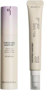 Fine Lines Be-Gone Duo Set, Night Knight Retinol Serum & Bakuchiol Eye Cream, Wrinkle Care, Dark Circles, Vegan, Korean Skincare