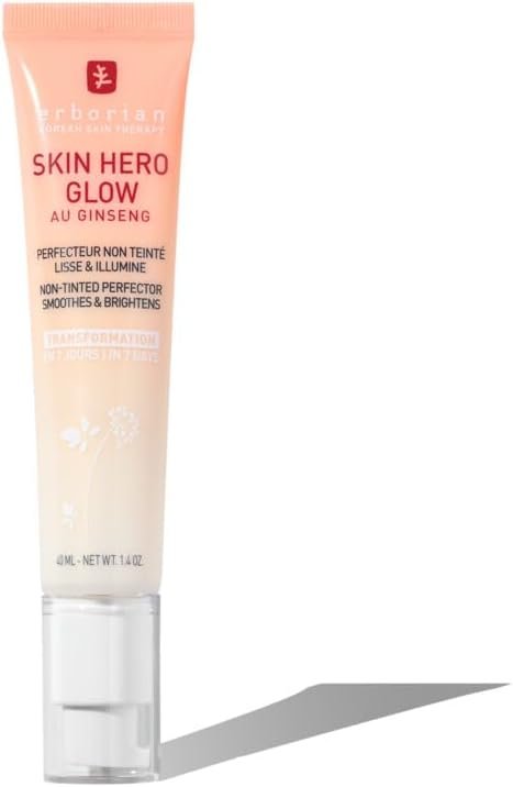 Skin Hero Glow – Non-Tinted Skin Perfector + 7-Day Radiance Booster – Glass Skin Effect – Lightweight Texture – Korean Skincare