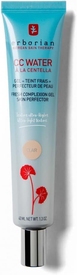 Erborian – CC Water with Centella Asiatica – Lightweight CC Cream with Hyaluronic Acid – Moisturizing Korean Skincare to Even Out Skin Imperfections