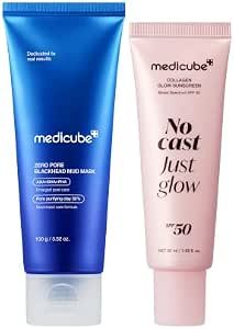 Summer Essentials Duo: Zero Pore Blackhead Mud Facial Mask and No Cast Just Glow Collagen Sunscreen SPF 50