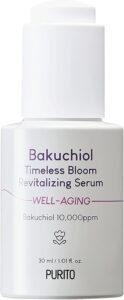 Bakuchiol Timeless Bloom Revitalizing Serum 30ml / 1.01 fl. oz. Vegan & Cruelty-Free, Fragrance-Free, Safe Ingredients, Korean Skin Care