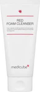 Red Foam Cleanser – Deeply cleanses, remove impurities, control sebum, Daily Gentle Face Wash, Korean Skincare