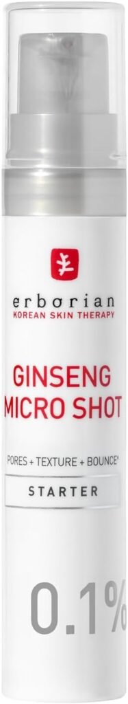 Ginseng Micro Shot – Advanced 0.3% – Inspired by Micro-Needling – Intensive Retexturizing Face Serum with Korean Ginseng and Collagen – Concentrated in spicules