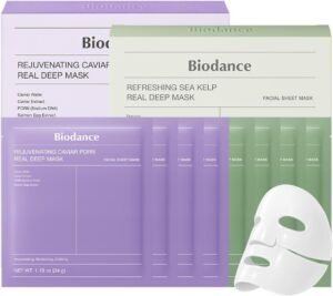 Soothing & Renewal Duo: Sea Kelp & Caviar PDRN Real Deep Overnight Gel Mask for Glass Skin, Korean Skin Care, Skin Care Set
