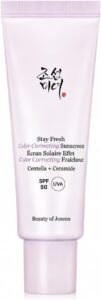 Stay Fresh Color Correcting Sunscreen SPF50+ PA++++ Purple – Lightweight Non-Greasy Korean Face Sun Cream for Dull Uneven Skin Tone Tone-Up Korean Skincare 50ml