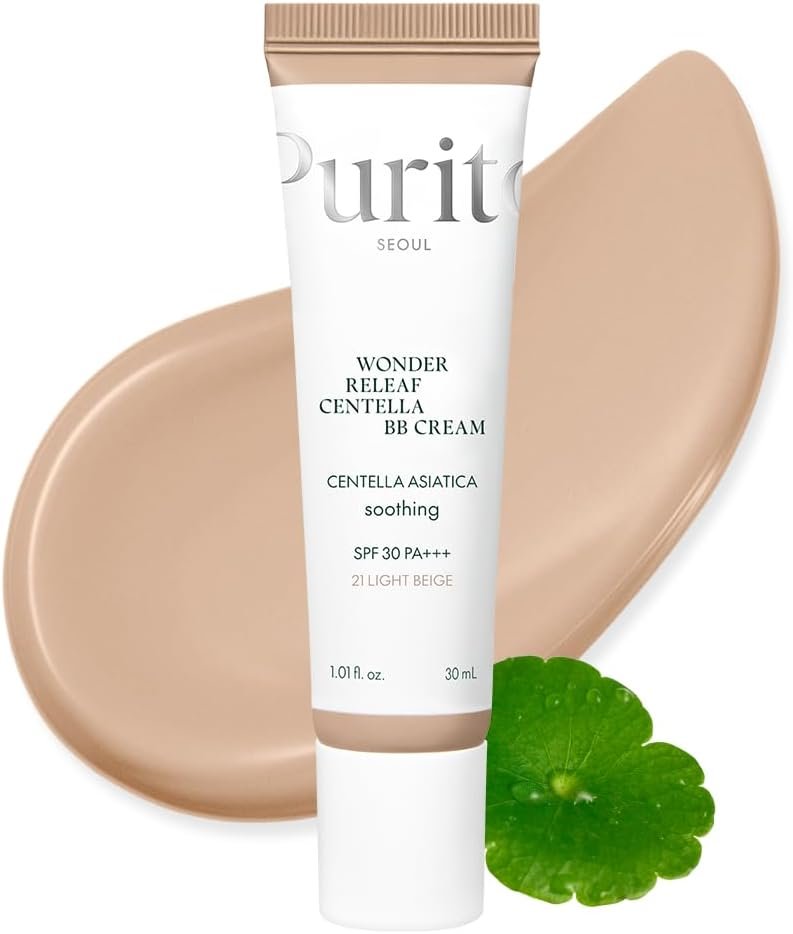 Centella BB Cream #21 Light Beige for Sensitive Skin, 30ml