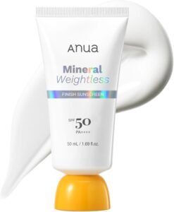 Weightless Finish Sunscreen SPF 50 with Mineral UV Filters, 50ml