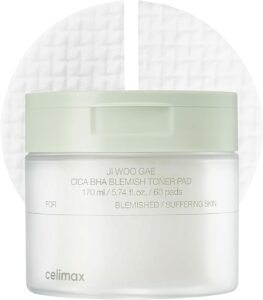 Ji.Woo.Gae CICA BHA Blemish Toner Pad, 60 Pads