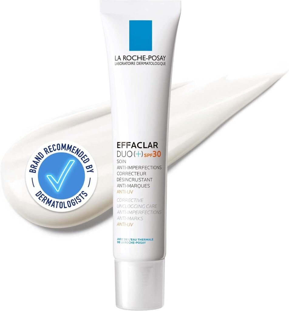 Effaclar Duo+M SPF30 Anti-Blemish Moisturiser, Dual Action Mattifying Face Cream for Oily and Blemish-Prone Skin, Reduces Appearance of Spots and Marks, 40ml