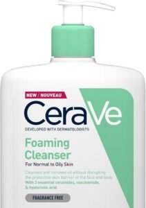 Foaming Cleanser for Normal to Oily Skin with Niacinamide & 3 Essential Ceramides, Developed with Dermatologists, Gently Cleanses & Removes Excess Oil, Fragrance-Free