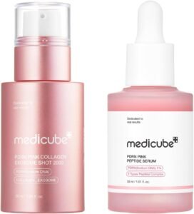 PDRN Skin Boosting Serum Duo: Salmon DNA PDRN Pink Peptide Serum and Pink Exosome Shot Serum 2,000 PPM