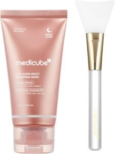 Collagen Overnight Wrapping Mask & Jelly Brush: Collagen Night Wrapping Peel Off Facial Mask with Jelly Brush