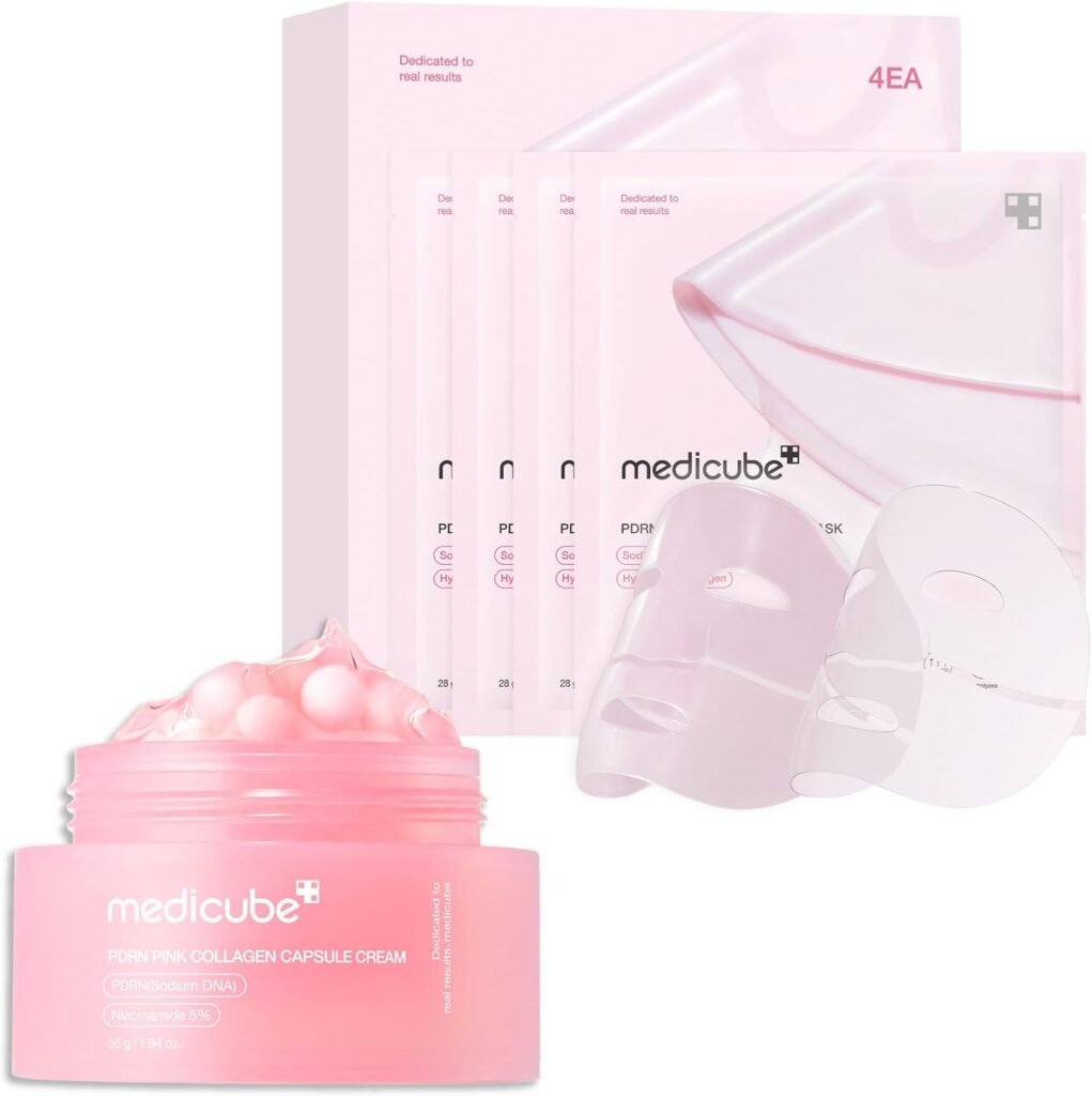 Hydro-Repair Mask Duo: Salmon DNA PDRN Pink Collagen Capsule Cream and Salmon DNA PDRN pink collagen jelly gel mask (4ea)