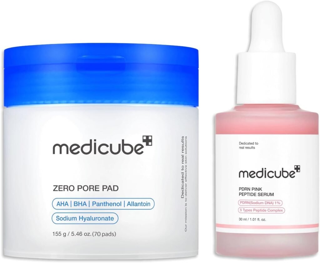 For All Skin Types Duo: medicube Zero Pore Pads 2.0 and Salmon DNA PDRN Pink Peptide Serum