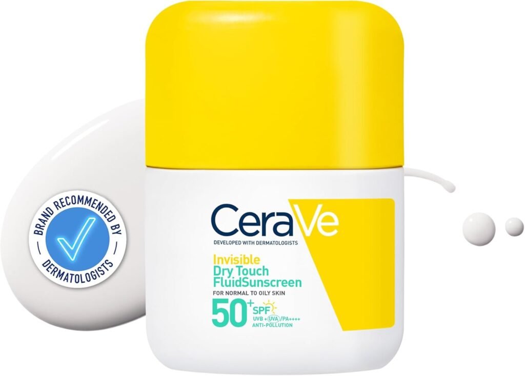 Invisible Dry Touch Fluid Sunscreen SPF50+, Normal to Oily Skin 50ml