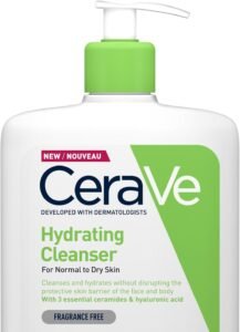 Hydrating Cleanser With 3 Essential Ceramides & Hyaluronic Acid, Gentle Non-Foaming Face Wash For Normal to Dry Skin, Face & Body Cleanser, Dermatologist Developed