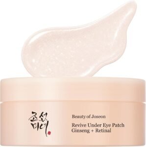 Revive Under Eye Patch Retinal Ginseng for Puffy Under Eye Bag Masks Collagen Peptide Korean Skincare for Women and Men, 60 Sheets 30 Pairs