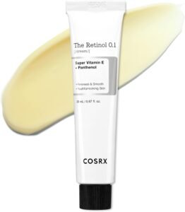 The Retinol 0.1 Cream, Korean Anti-Aging Face Cream with Retinol for Fine Lines, Wrinkle Reduction, Skin Renewal, Firming, and Brightening, Safe for Eye and Neck Area, Korean Skincare 20ml