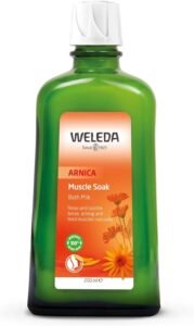 Arnica Muscle Soak, Soothing & Relaxing Bath Soak with Rosemary Leaf Oil & Lavender Essential Oils, Aching Muscle Bath Milk, by Weleda Skin Care & Wellness – 200ml