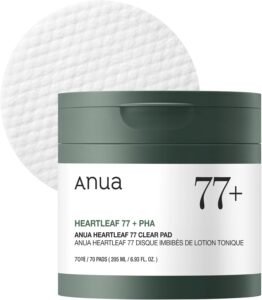 Heartleaf 77 Toner Pads, Korean Skincare, 70 Count