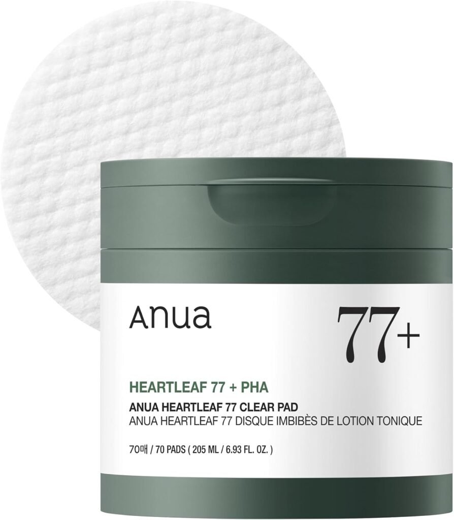 Heartleaf 77 Toner Pads, Korean Skincare, 70 Count