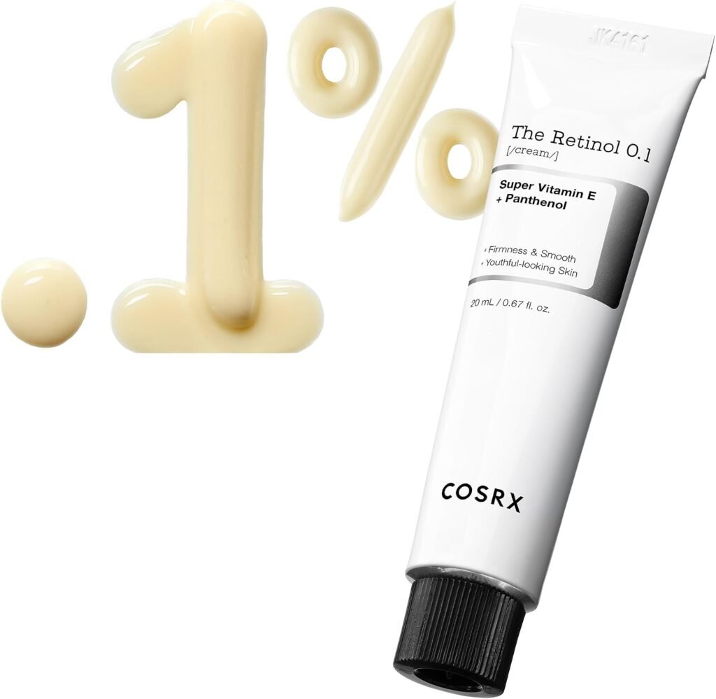 The Retinol 0.1 Cream 20ml / 0.67 fl.oz. Anti-aging Cream for Face, Reduce Wrinkles, Fine Lines, and Signs of Aging, Gentle Skin Care for Day and Night,Korean Skincare