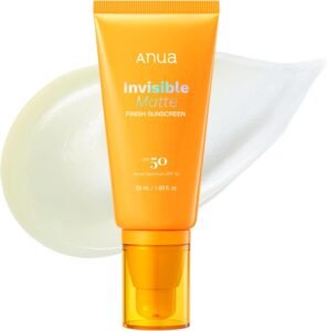 Invisible Matte Finish Sunscreen, SPF50, Clear Gel, 50ml