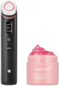 Affordable Glass Skin Duo: Age-R Booster Pro Black and Collagen Jelly Cream 50mL (1.69 fl.oz)