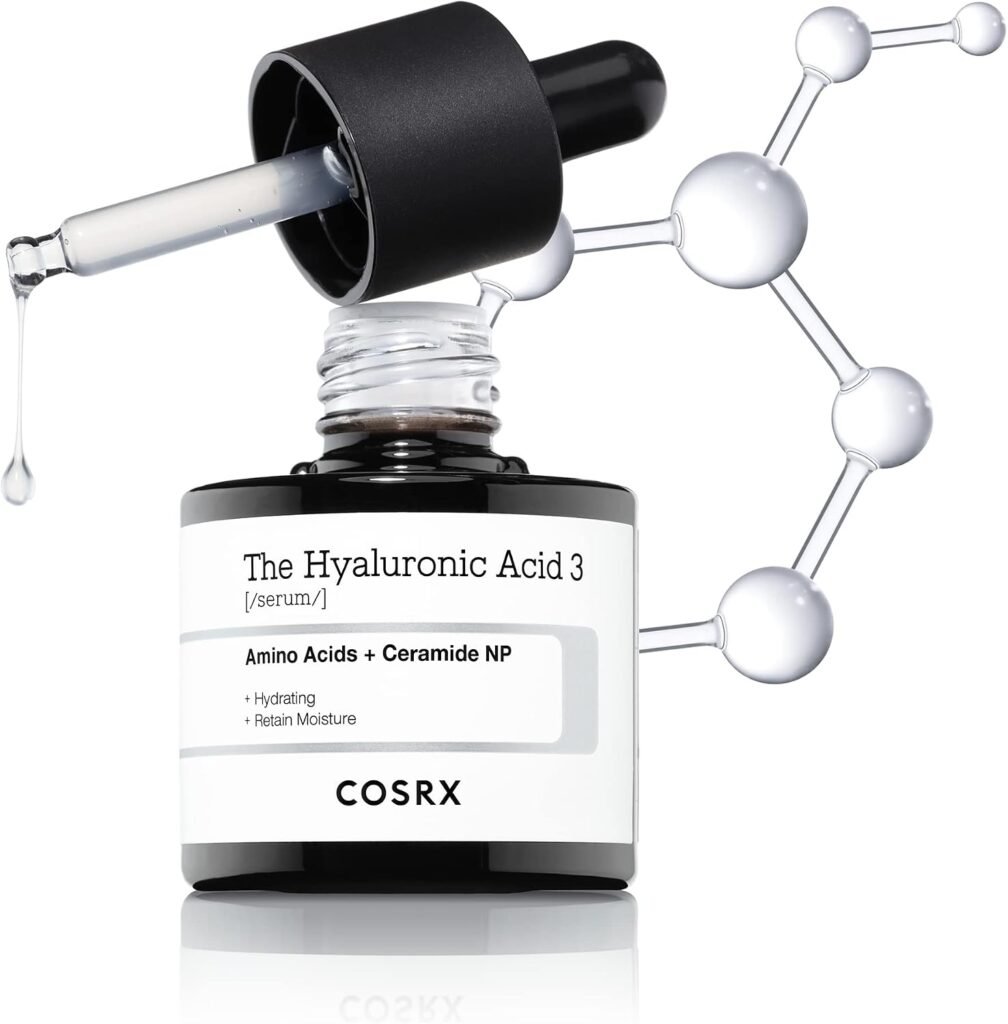 Pure Hyaluronic acid 3% Serum with Sodium Hyaluronic Acid, Hydration & Moisture Boosting Facial Serum for Fine Lines and Wrinkles, Plump and Repair Dry Skin, Korean Skincare 0.67 fl.oz / 20 ml
