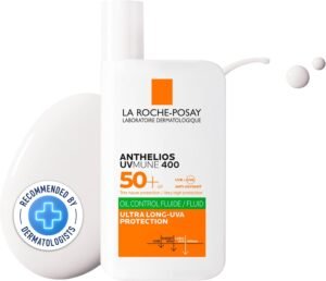 Anthelios UVMune 400 Oil Control Invisible Fluid SPF50+, Mattifying Sunscreen For Oily Blemish-Prone Skin, Ultra Long UVA Protection, Sweat Resistant, Non-Comedogenic, 50ml