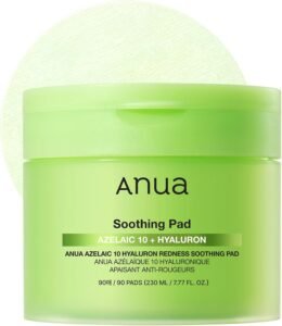 Azelaic Acid 10 Hyaluronic Acid Soothing Toner Pads, 90EA