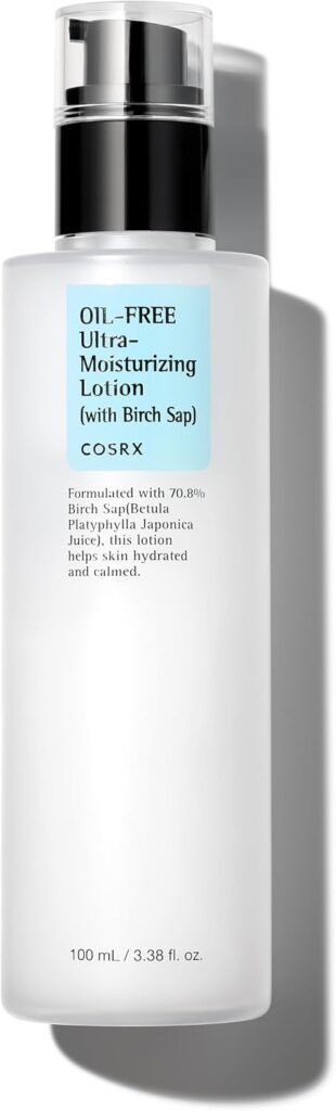 Daily Acne Facial Moisturizer with Birch Sap, 3.38 fl.oz / 100ml, Hydrating moisturizer for all skin types, Korean skincare, Paraben free