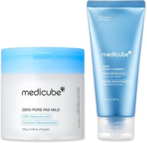 Cleanse & Swipe Duo for Delicate Skin: Zero Pore Pad Mild and Zero Foam Cleanser