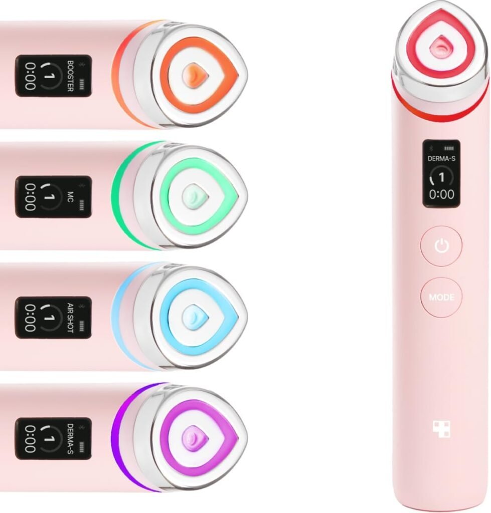 Booster Pro – 6 in 1 Real Glass Glow Beauty Massager, Pink