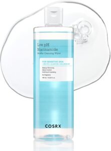 Low pH Niacinamide Micellar Cleansing Water 13.52fl.oz/400ml, Daily Mild Facial Cleansing Wash for Sensitive Skin, Sebum Control, Paraben Free, Korean Skincare