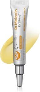 Retinol Eyebag Cream For Puffiness, Wrinkle, Eye Moisturizer With Niacinamide & Ceramide Makeup Friendly Korean Skin Care 0.35 fl oz (Pack of 1)
