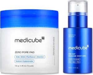 Daily Pore Care Duo: medicube Zero Pore Pads 2.0 and Zero Exosome Shot 2,000 PPM Spicule Facial Serum