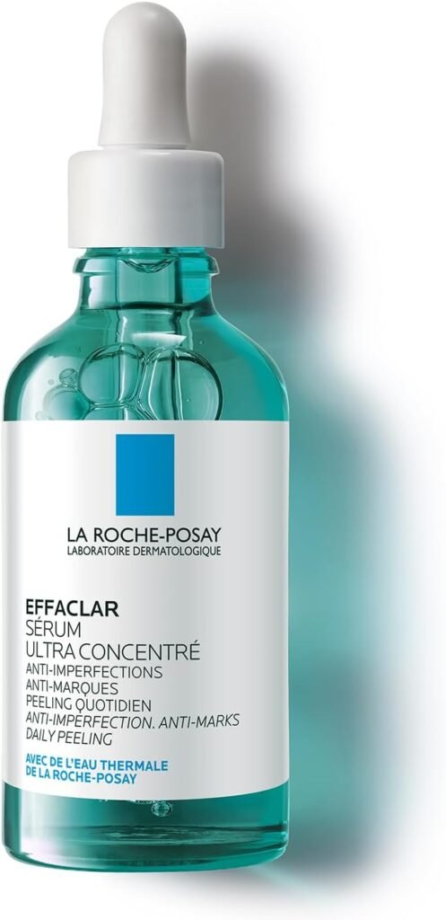 La Roche Posay Effaclar Anti-Aging Facial Serum with Salicylic Acid, Glycolic Acid & Niacinamide, Ultra Concentrated, Targeted Treatment for Blemishes, Fine Lines & Large Pores, 30ml