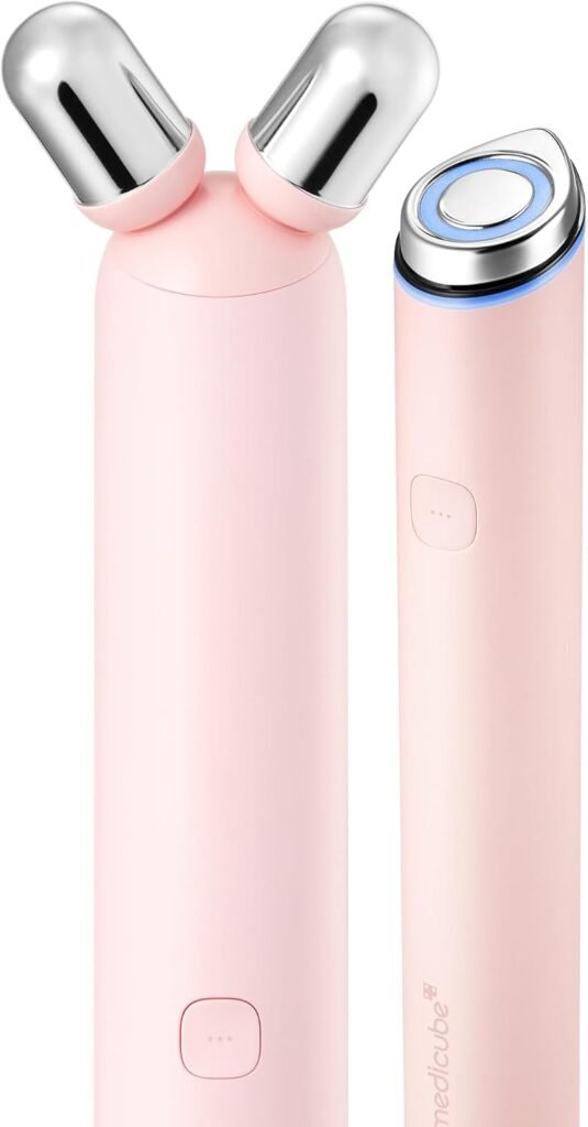 Mini Booster Pro Plus Face Roller Device Set – Face & Body, Pink