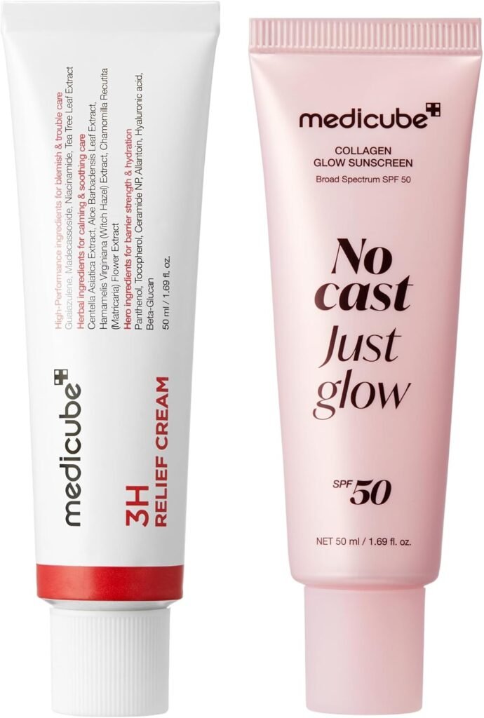 After-Sun Care Duo: Collagen Glow Sunscreen SPF 50 and for Daily Sun Care and Soothing Care