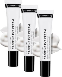Caffeine Eye Cream 15ml, Improves Dark Circles, Brightens Under Eye, Fragrance-free, Vegan Friendly, Suitable For All Skin Types (Pack of 3)