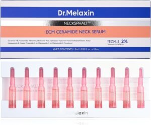 Necksphalt ECM Barrier Ampoule – Neck Firming & Anti-Wrinkle Treatment for Turkey Neck & Neck Lift, Korean Skincare, 10 x 1.5ml Ampoules