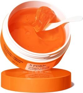 5 PDRN Collagen Vitalizing Hydrogel Eye Patch, 60 Patches, Depuffing Under Eye Patches with PDRN, Collagen, Eye Masks for a Smoother, Refreshed-Looking Eye Area, Korean Skincare