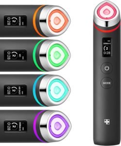 Booster Pro – 6 in 1 Real Glass Glow Beauty Massager, Black
